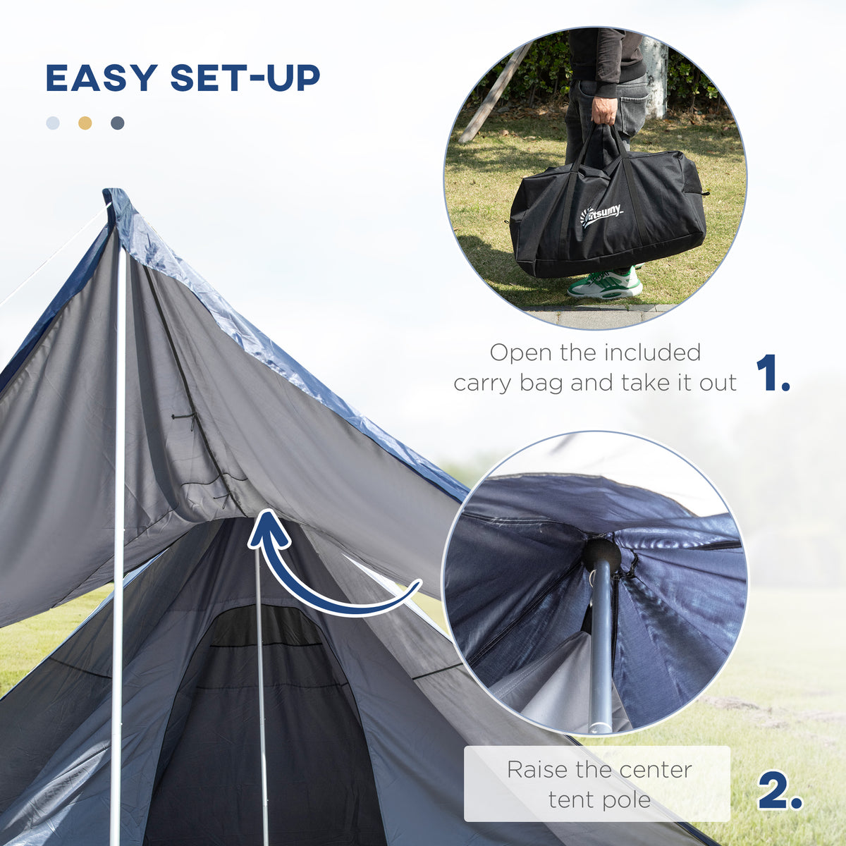 2-3 Person Teepee Camping Tent - view 8