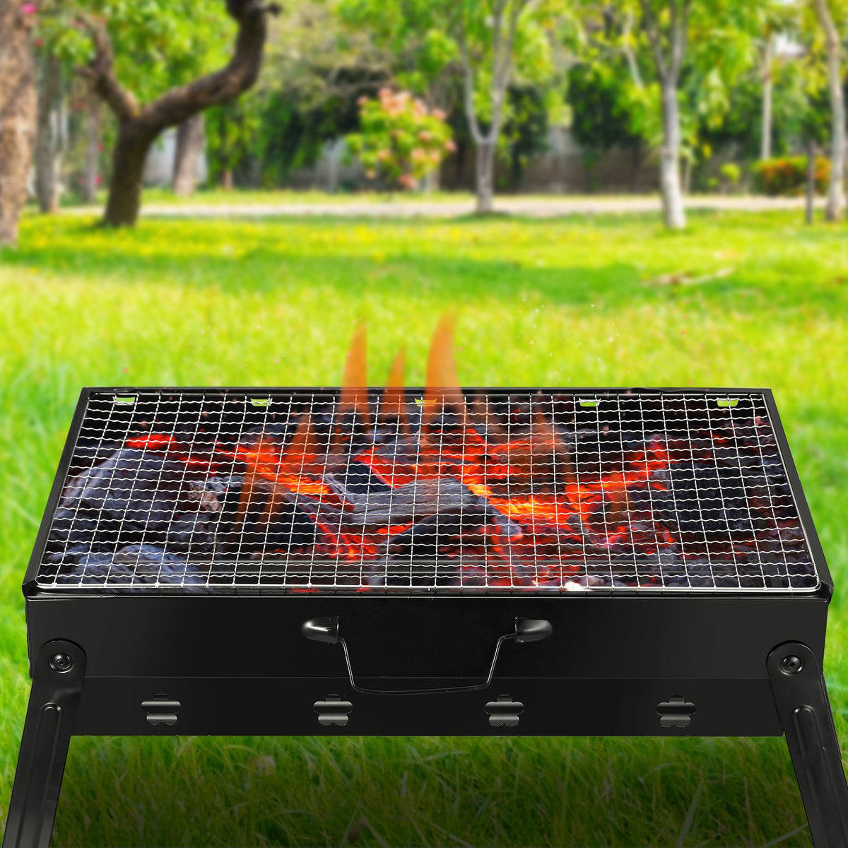 Portable folding charcoal BBQ grill - view 6