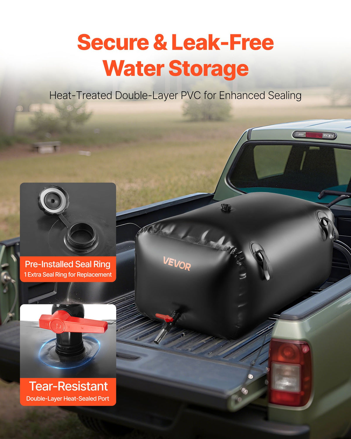 Collapsible 63.4 gallon water storage bladder - view 5