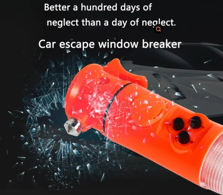 Car Safety Hammer with Flashlight & Red Warning Light - view 7