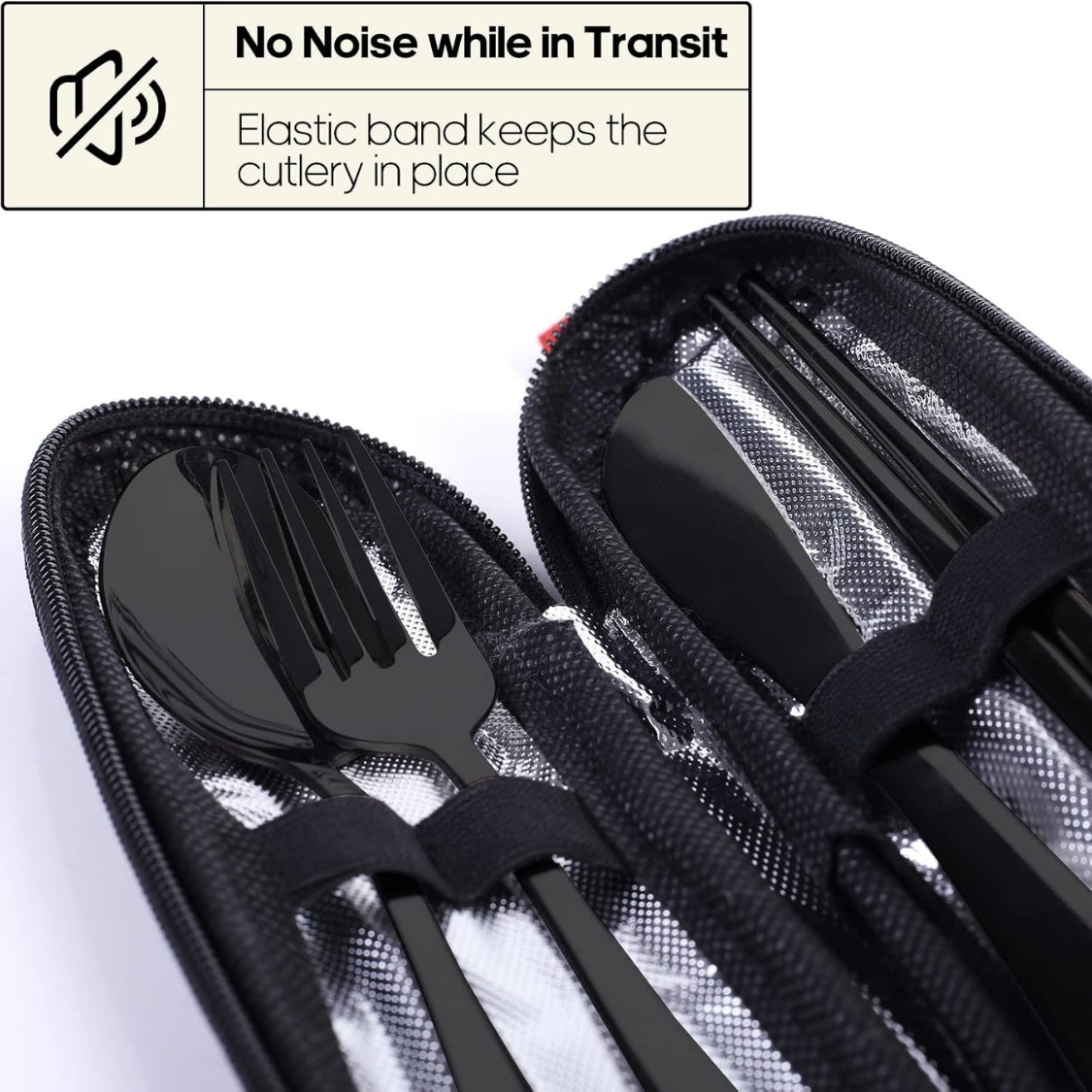 Stainless Steel Travel Utensil Set with Case - view 2