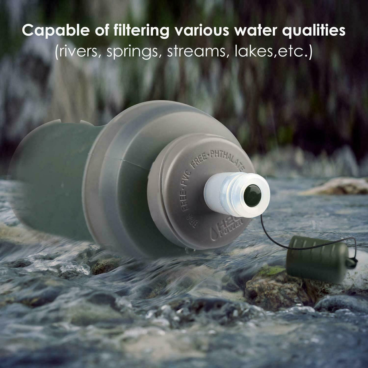 Collapsible Filter Water Bottle 26 oz - view 3
