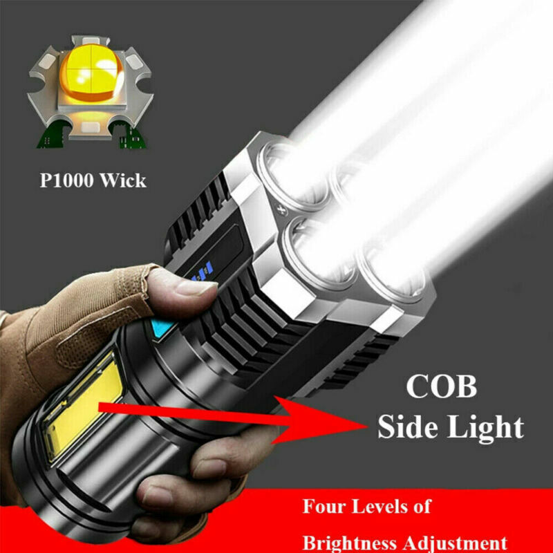Rechargeable quad-core tactical LED flashlight - view 5