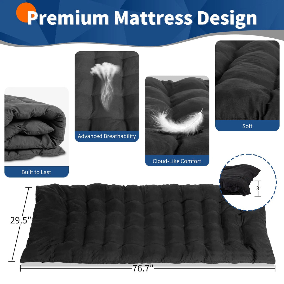 Folding Camping Cot with Soft Pad - view 2