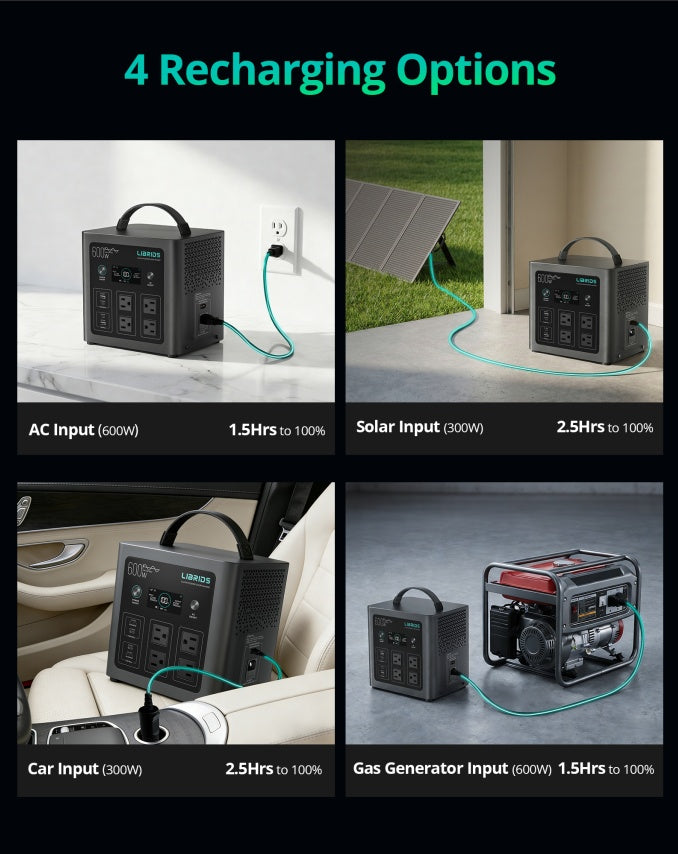 Portable 640Wh LiFePO4 power station - view 6