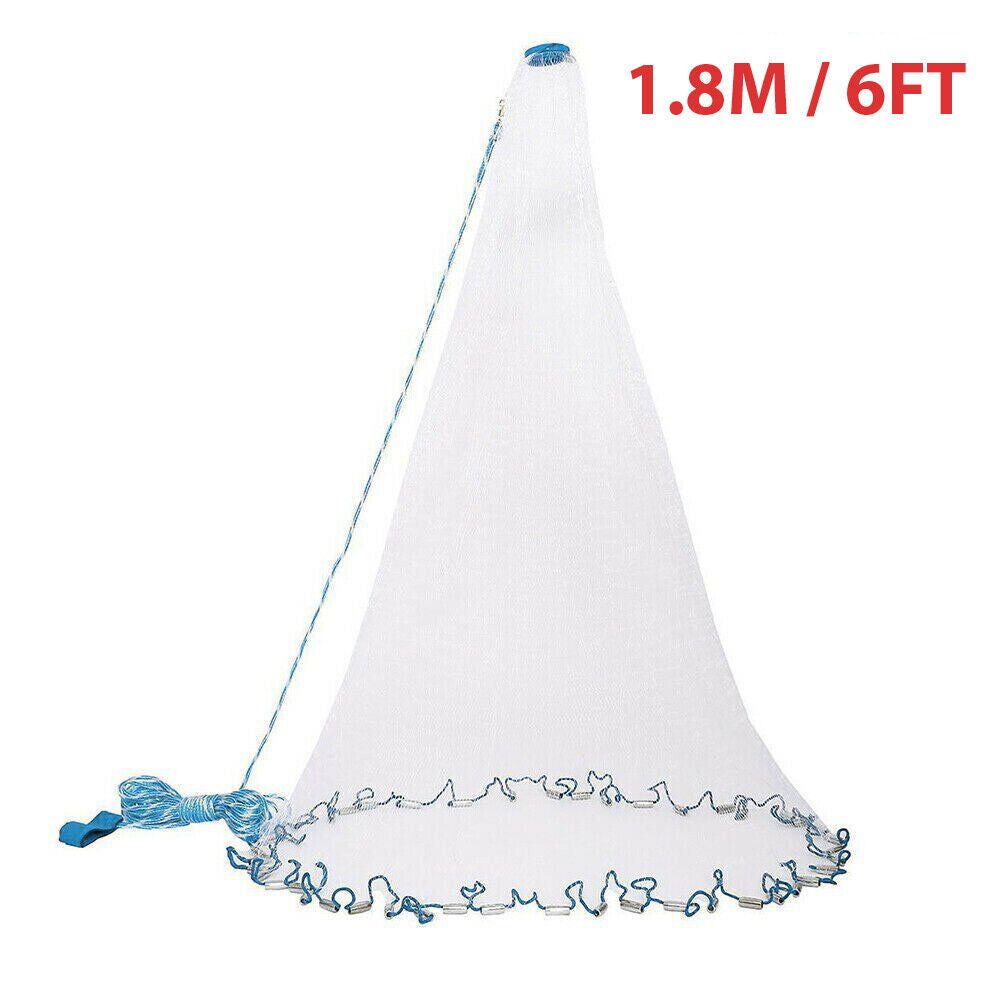 Hand-Throw Fishing Cast Net 6 ft