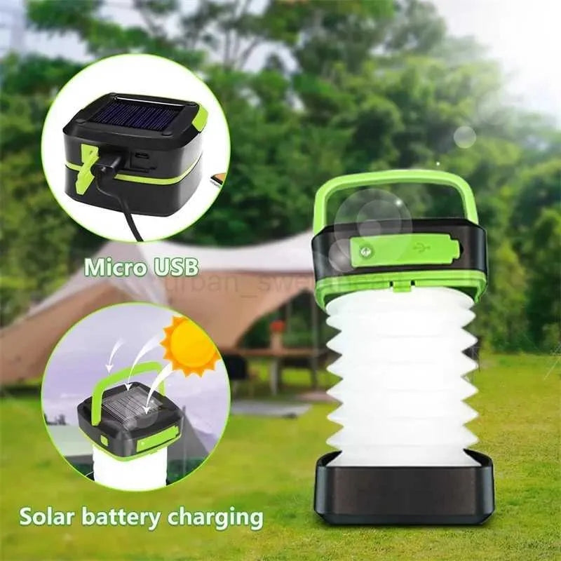 Foldable solar camping lantern with power bank - view 4