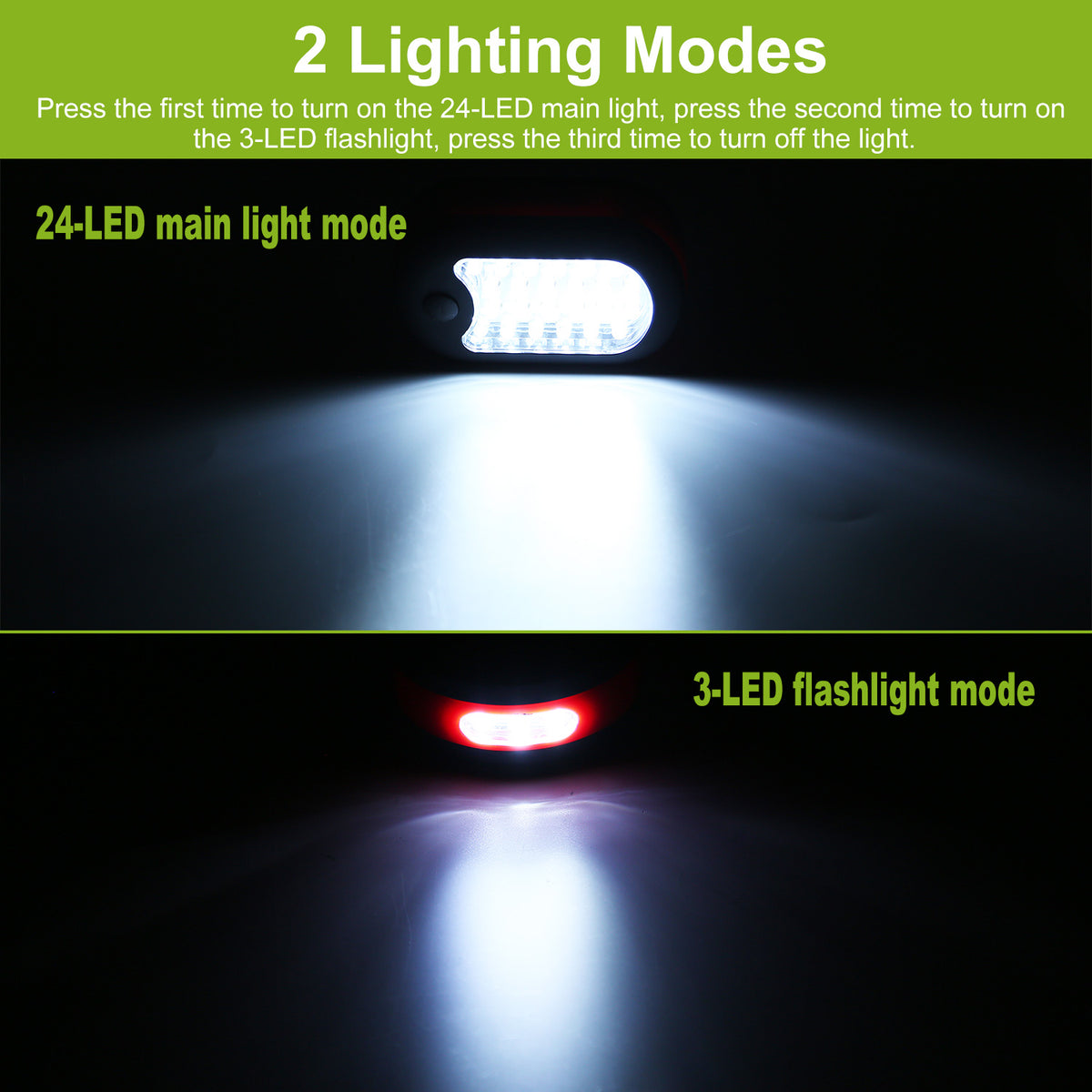 Compact Magnetic LED Work Light with Hook - view 4