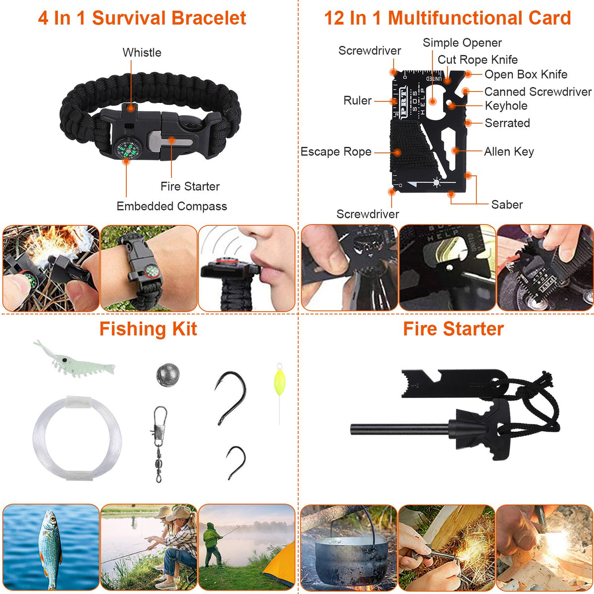 125-piece professional survival gear kit - view 10