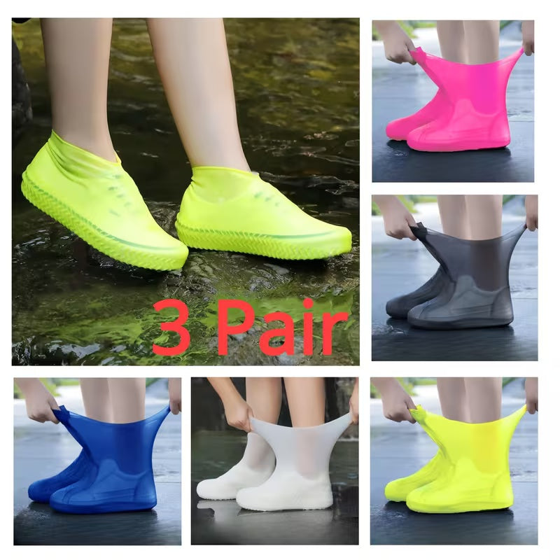 Waterproof reusable non-slip shoe covers