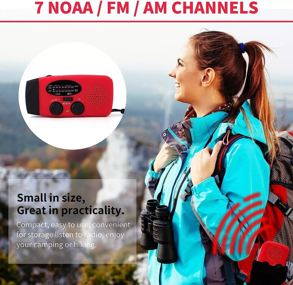 Emergency Hand-Crank Solar Weather Radio - view 6