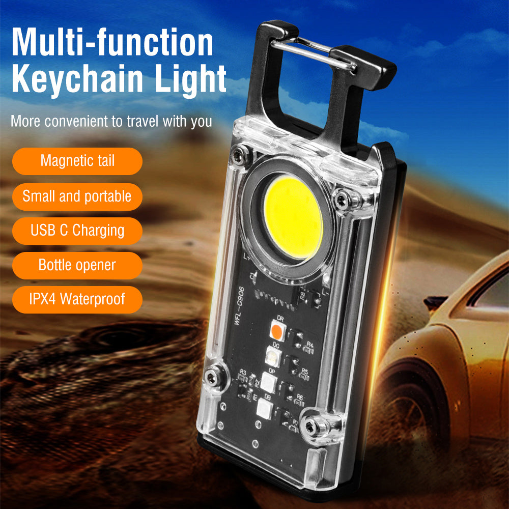 COB LED magnetic keychain flashlight - view 4