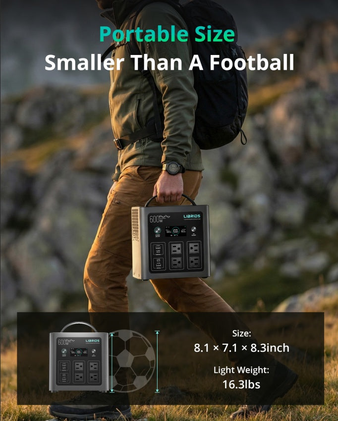 Portable 640Wh LiFePO4 power station - view 7