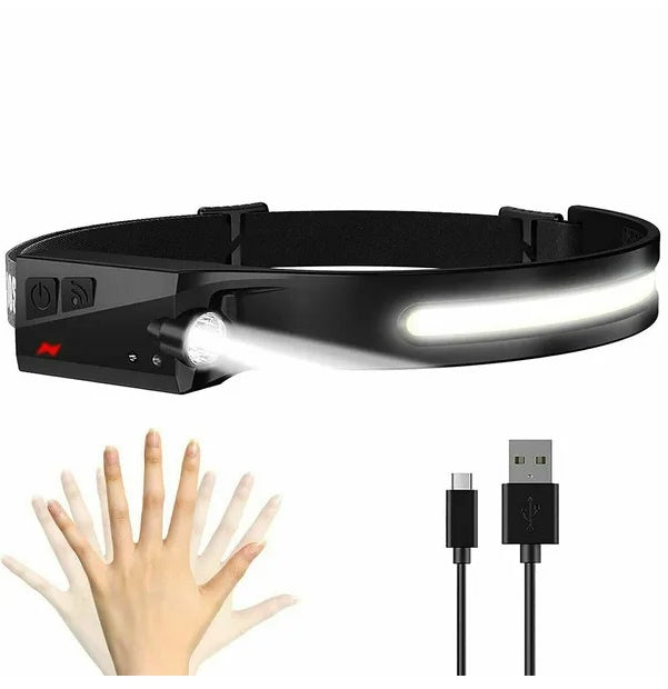 COB LED rechargeable wide-beam headlamp - view 4