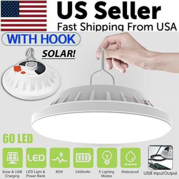 Rechargeable 60-LED camping tent light - view 3