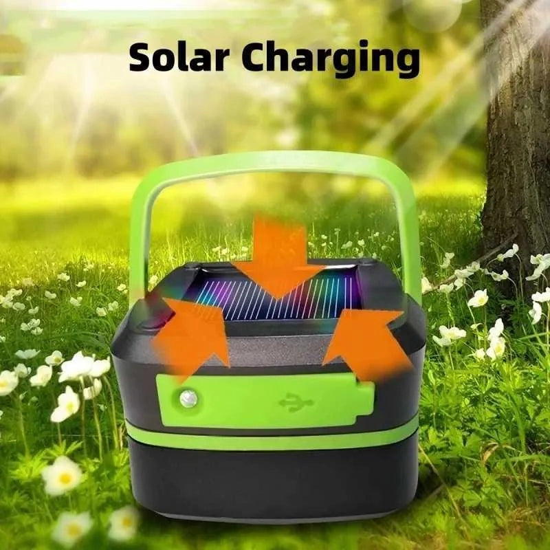 Foldable solar camping lantern with power bank - view 3