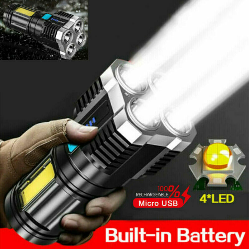 Rechargeable quad-core tactical LED flashlight - view 8