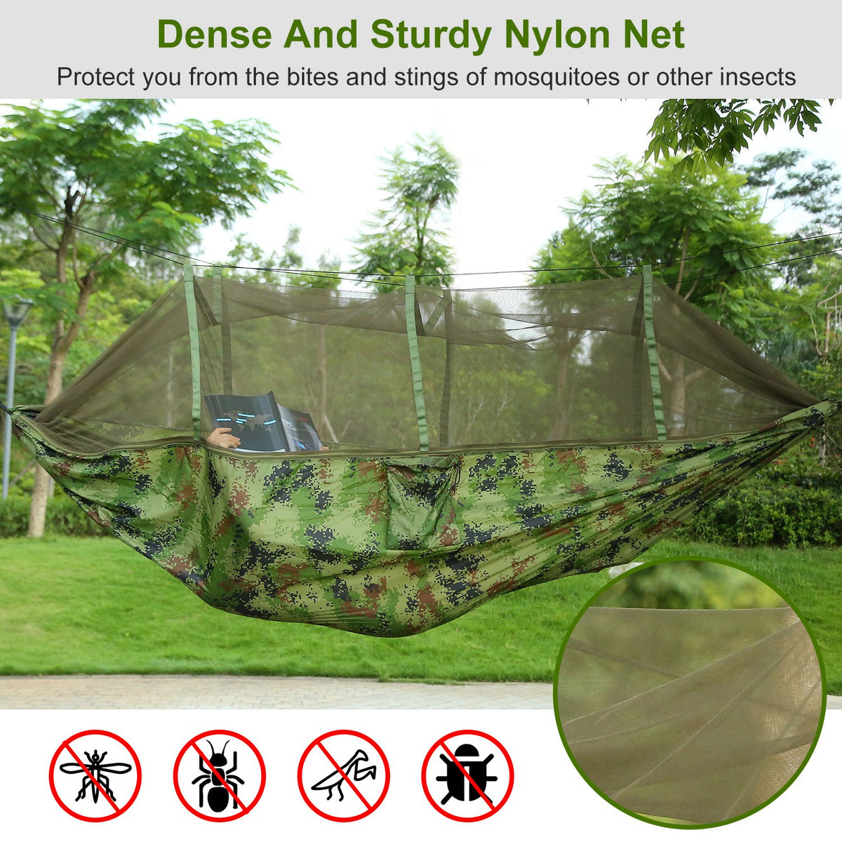 2-Person Camping Hammock with Mosquito Net - view 8