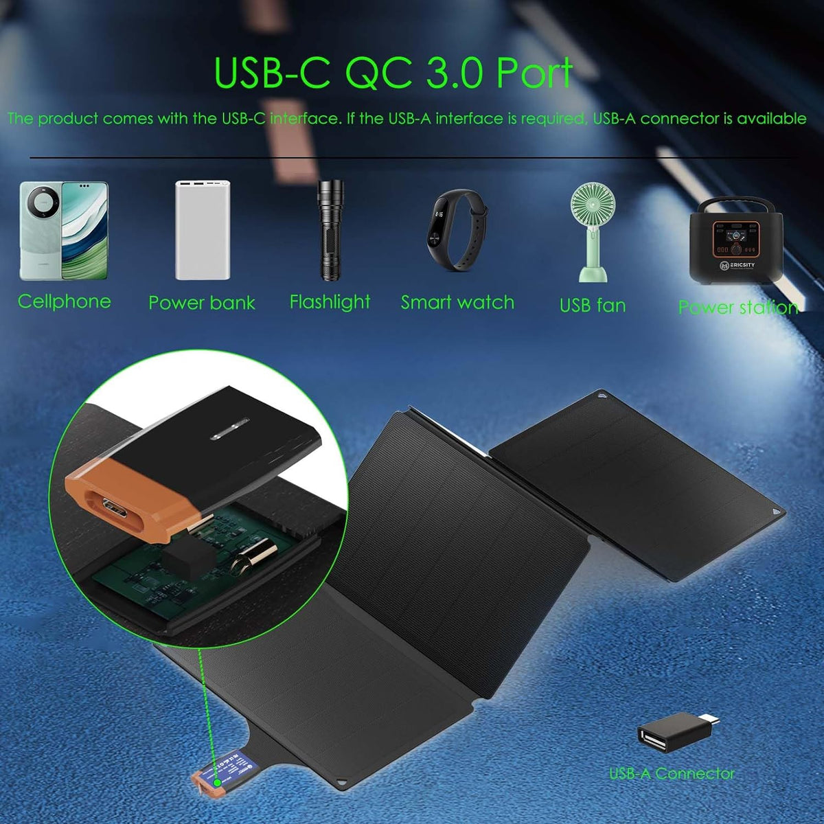 36W foldable solar panel charger - view 5