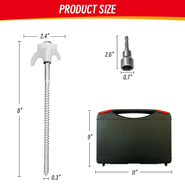 Heavy-Duty Screw-In Tent Stakes 20-Pack - view 4