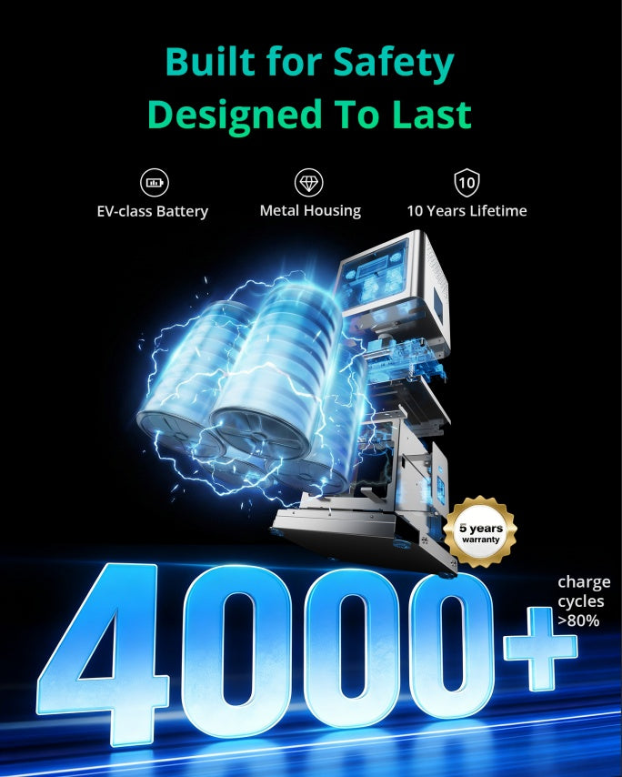 Portable 640Wh LiFePO4 power station - view 3