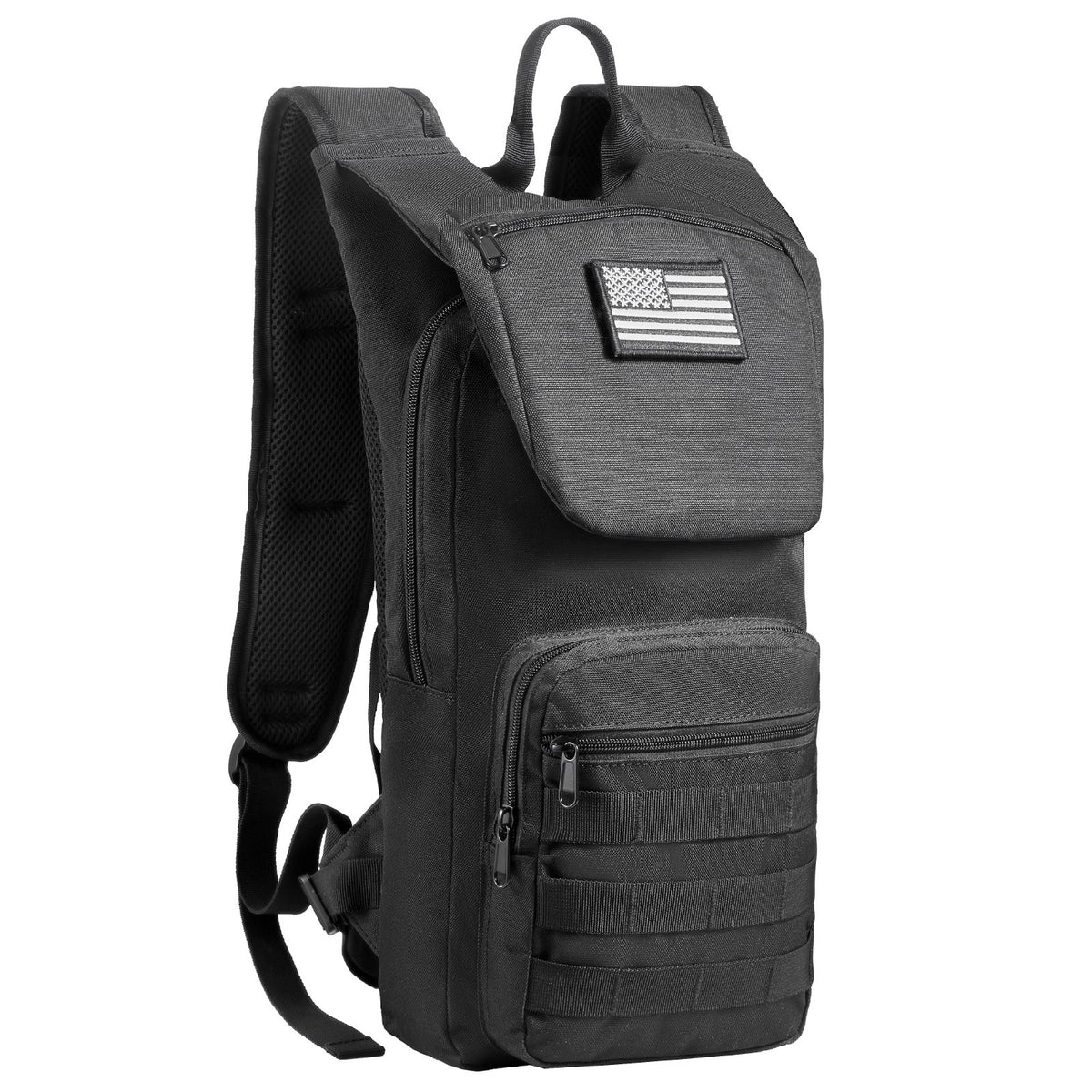 Tactical MOLLE hydration backpack with 3L bladder