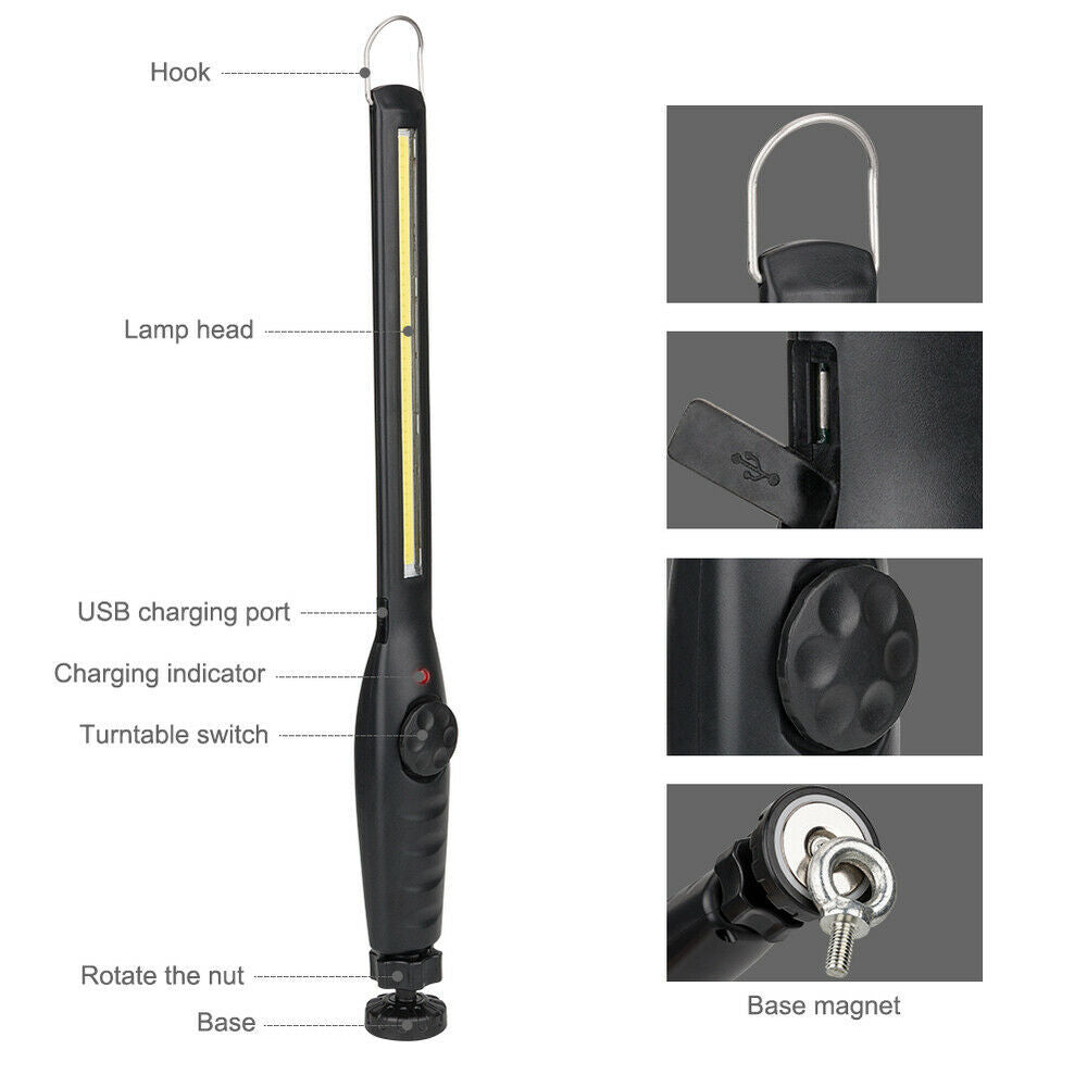 Rechargeable Magnetic COB LED Work Light 2-Pack - view 3