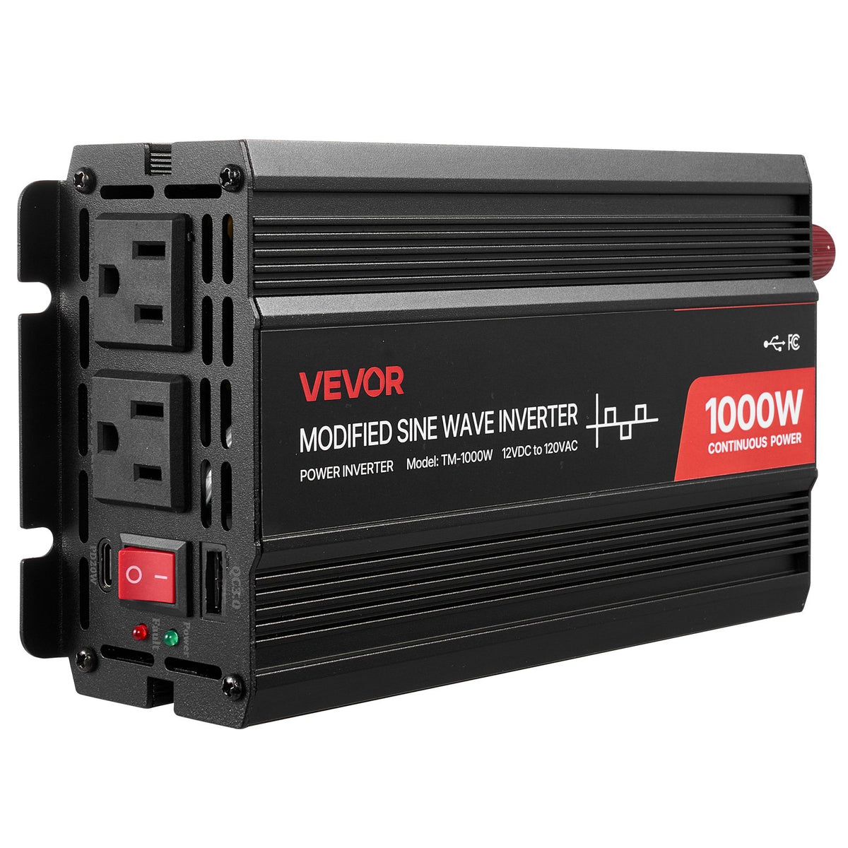 1000W car power inverter with USB and Type-C