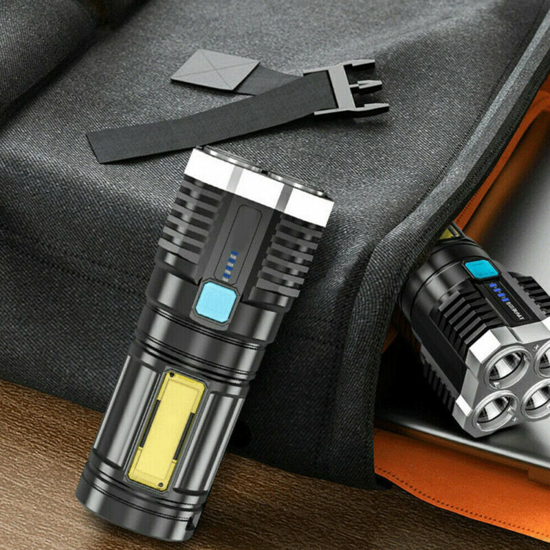 Rechargeable quad-core tactical LED flashlight - view 4