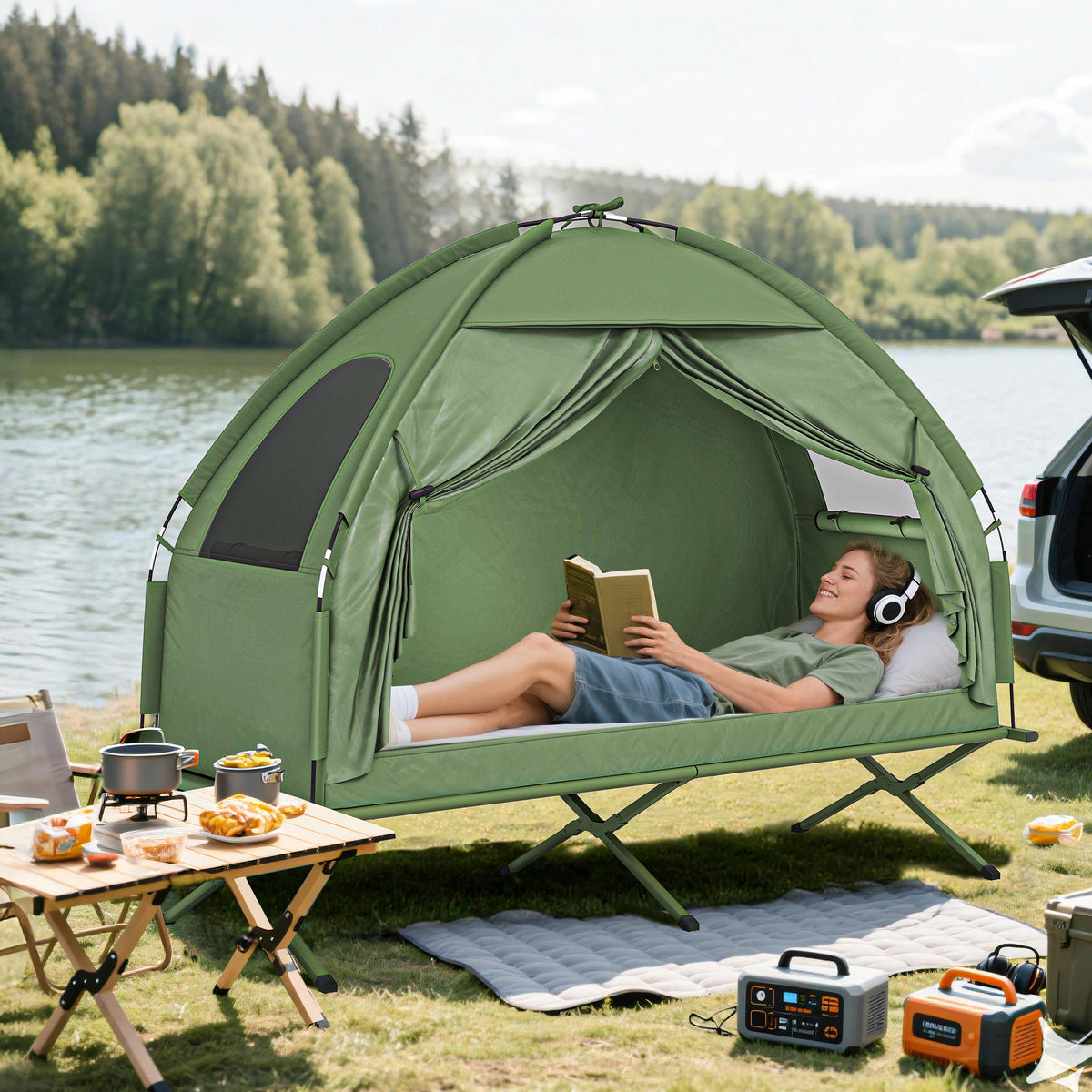 Single-Person Tent Cot