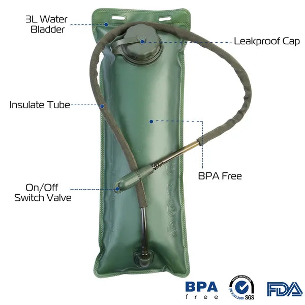 3L tactical hydration pack - view 2