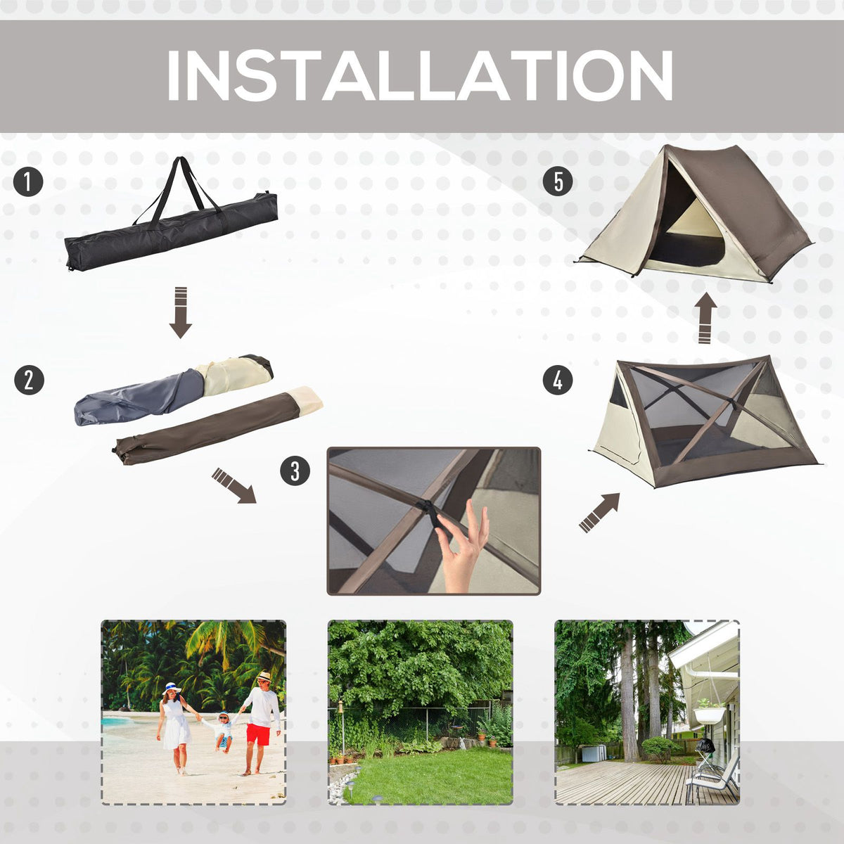 2-3 Person Pop-Up Camping Tent - view 2