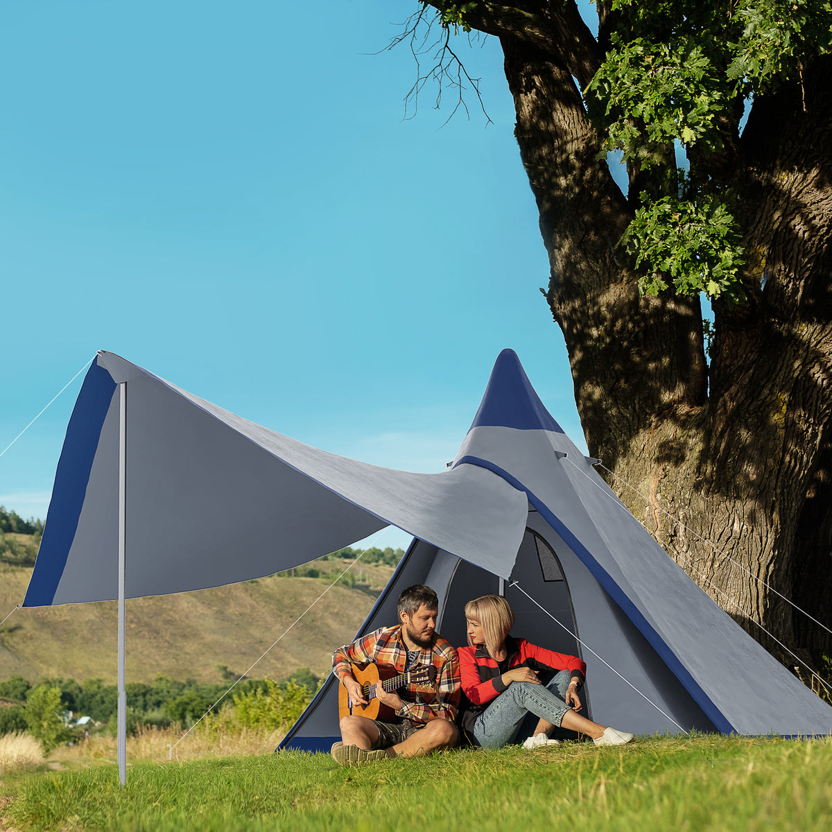 2-3 Person Teepee Camping Tent