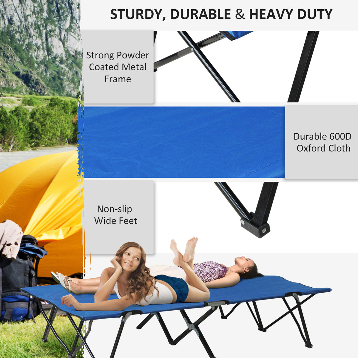 2-Person Folding Camping Cot - view 4