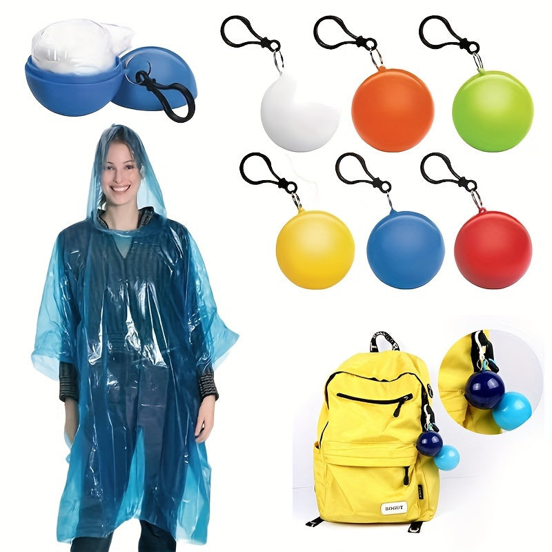 Disposable Emergency Rain Poncho Ball 2-Pack